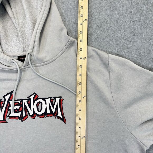 Venom Marvel Hoodie Mens 2XL XXL Gray Japanese Comic Spiderman Pullover READ - Picture 8 of 10